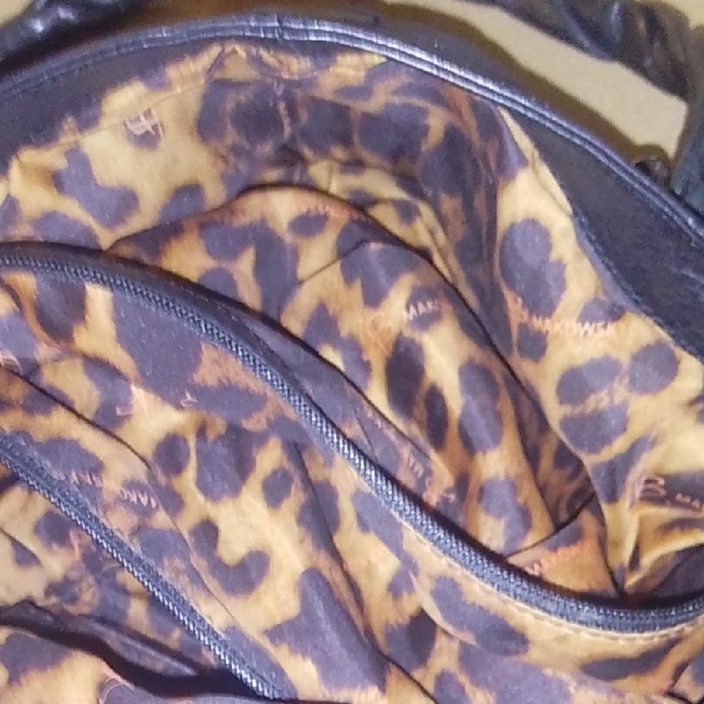 B. Makowsky Black Leather Shoulder Bag - Picture 9 of 10